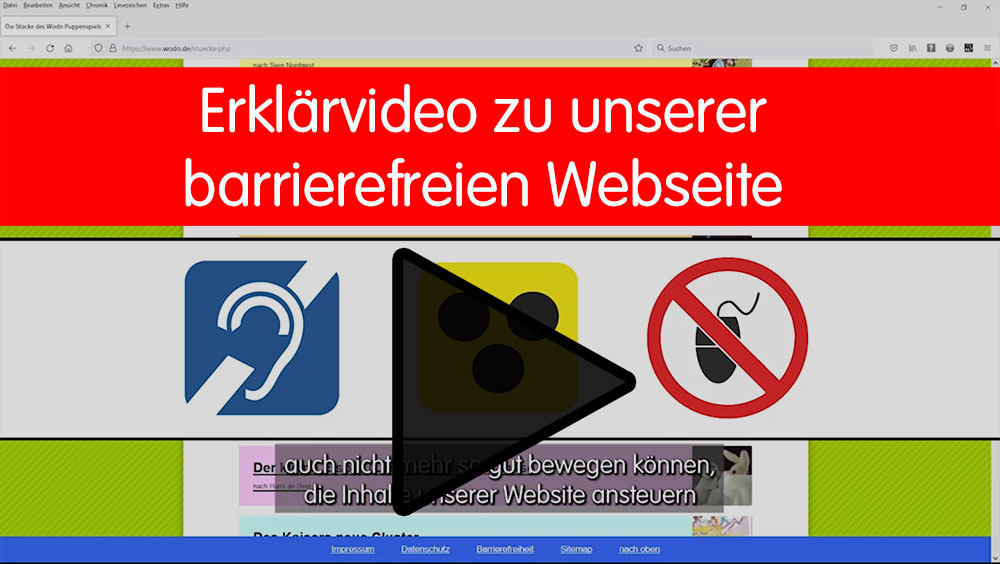 Schaltfläche: Erklärvideo zur barrierefreien Webseite